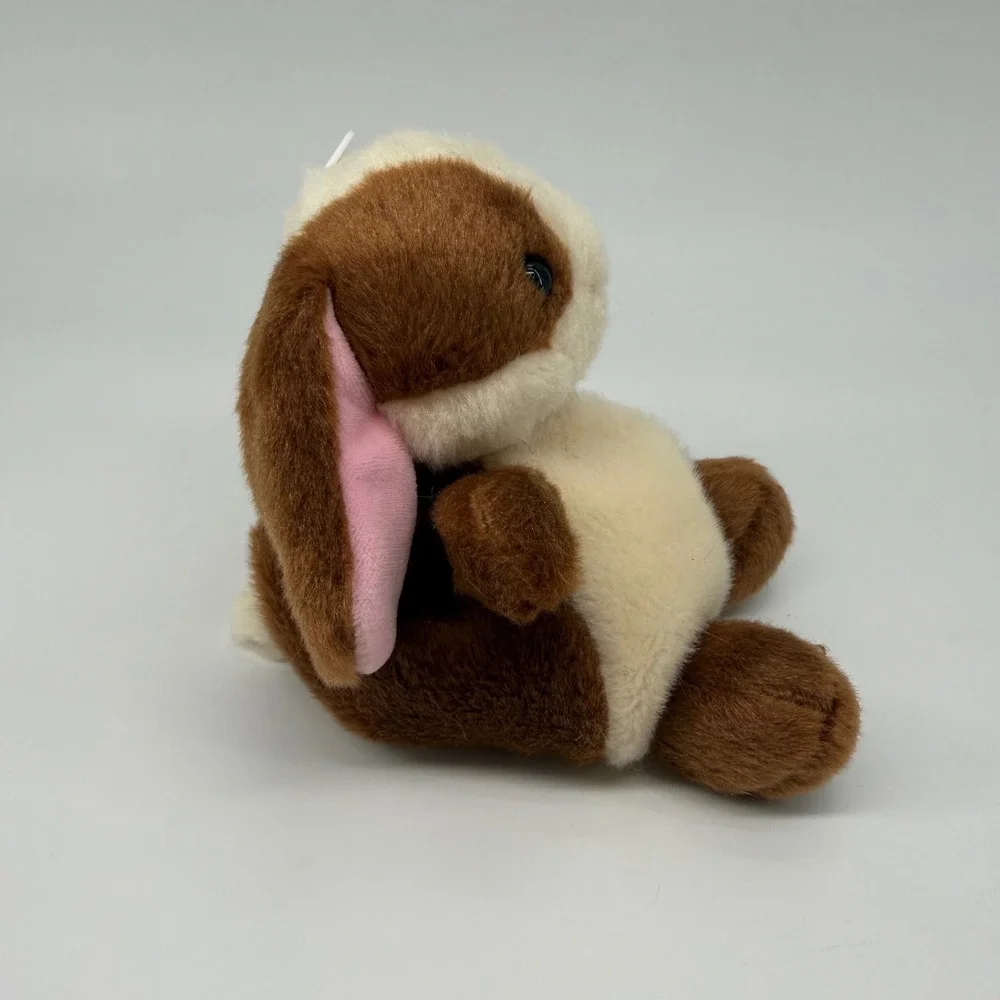 Aurora Palm Pals Clover Bunny Brown White Plush Stuffed Animal Toy 82060 NEW 5in